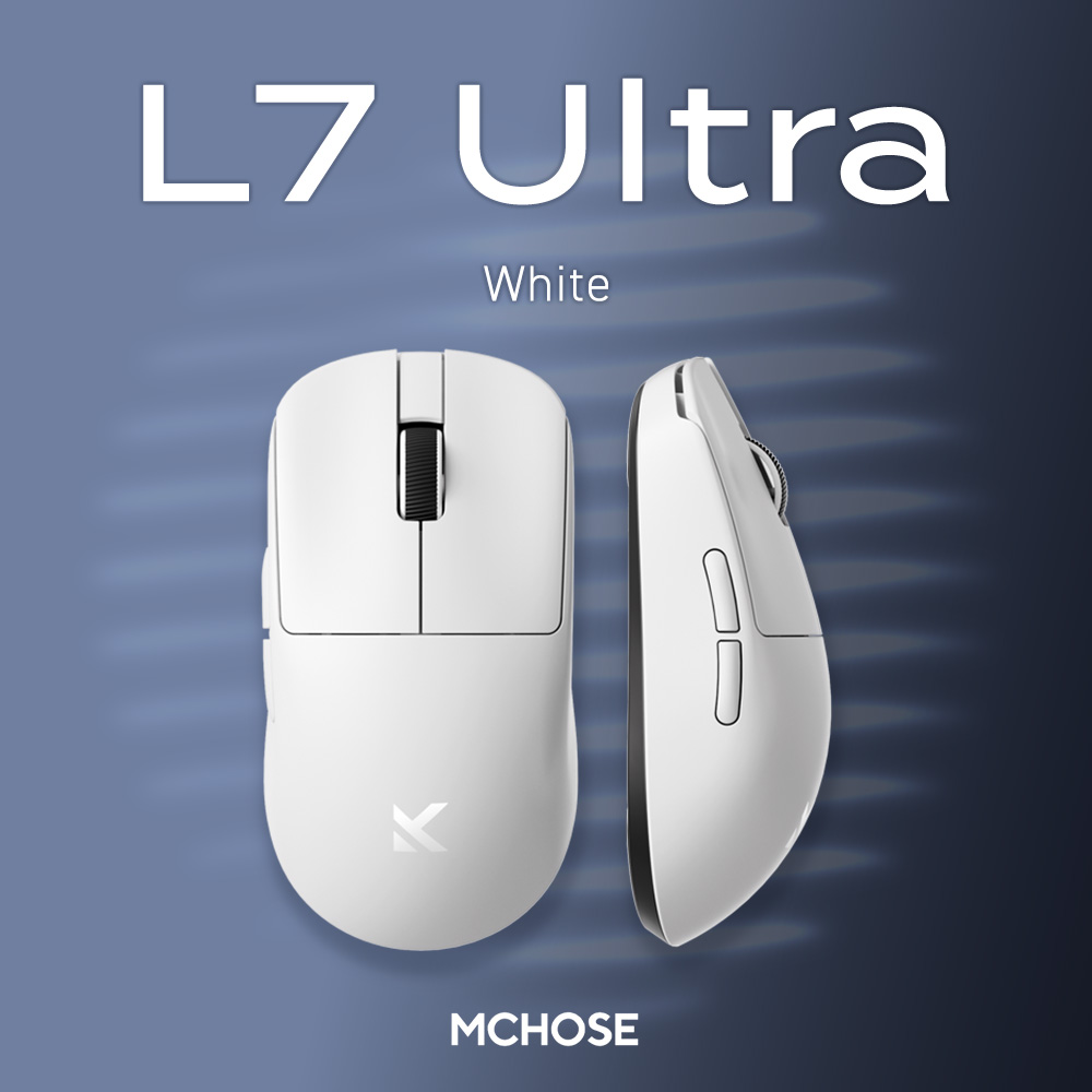 MCHOSE L7 Ultra White ワイヤレスゲーミングマウス 39g