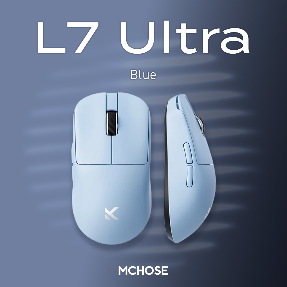 MCHOSE L7 Ultra Blue ワイヤレスゲーミングマウス 39g