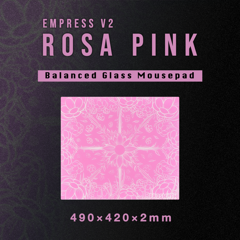 Padsmith Empress V2 - Rosa Pink ガラスマウスパッド