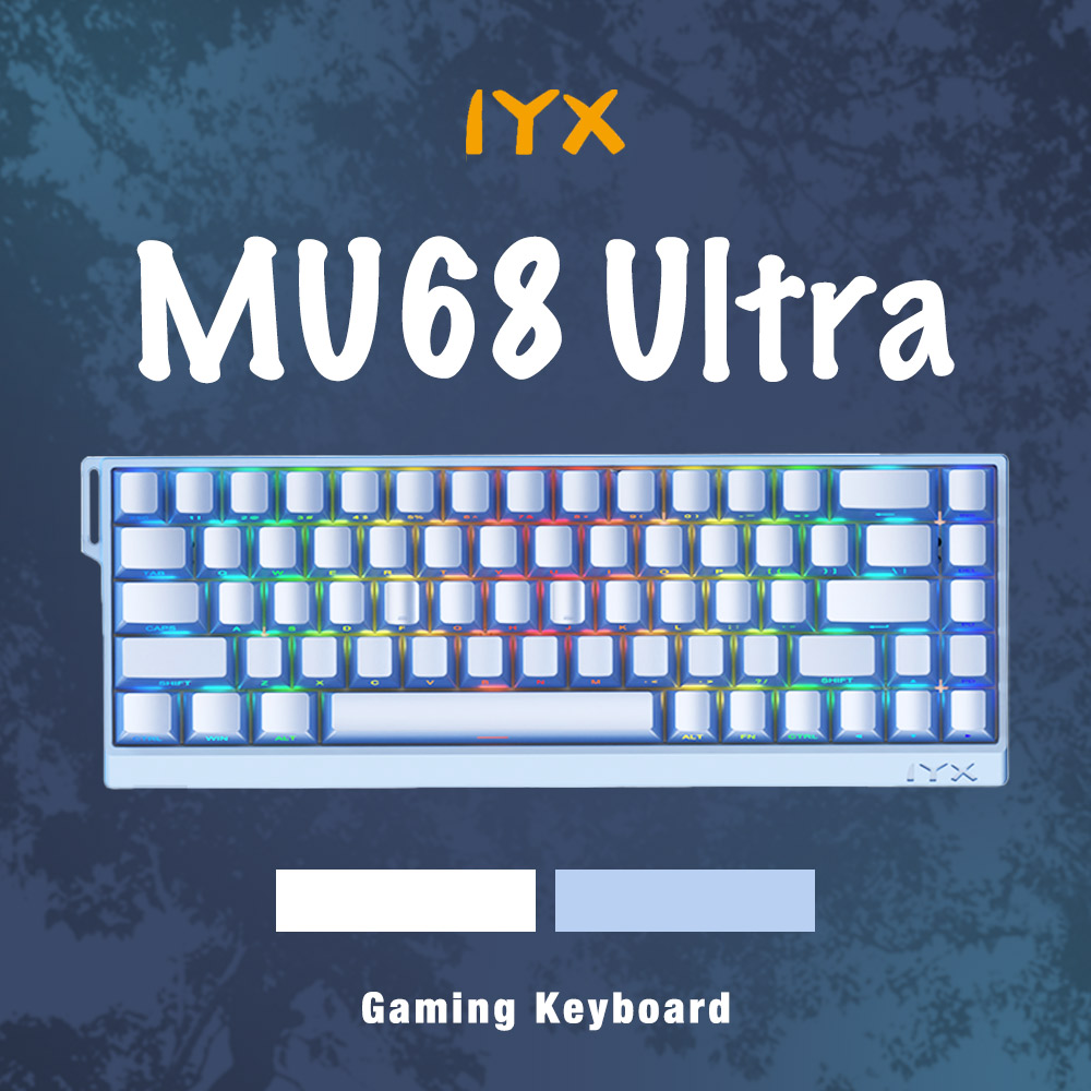 IYX MU68 Ultra ブルー ラピッドトリガー ゲーミングキーボード