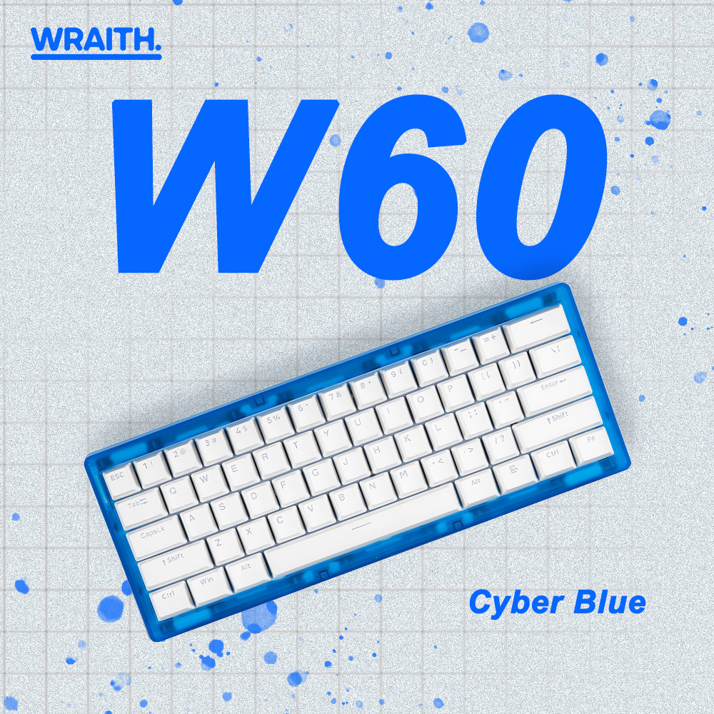 Wraith W60 ラピッドトリガー キーボード ブルー (マグネティックスイッチ / HE)