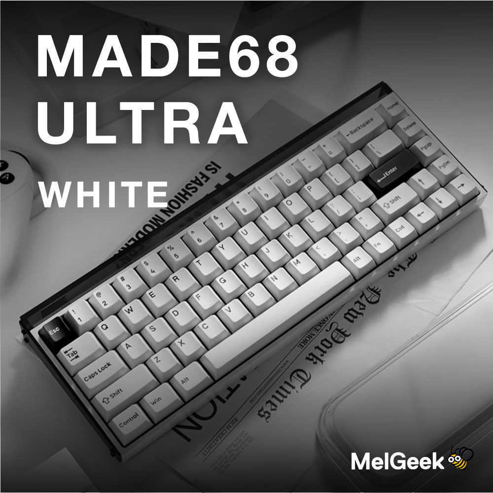 MelGeek MADE68 Ultra Electrophoresis White ラピッドトリガーキーボード