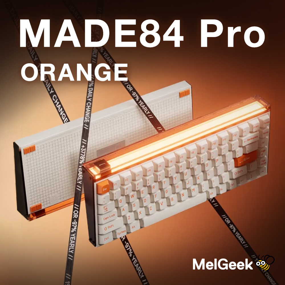 MelGeek MADE84 Pro Orange ラピッドトリガーキーボード